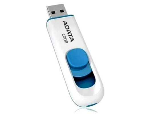 USB Флеш A-DATA Classic 64GB C008, USB 2.0, белый (Быт)